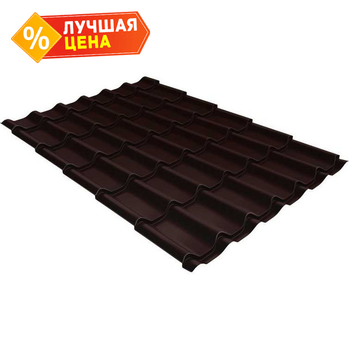 Металлочерепица Grand Line Classic 0,5 Quarzit lite RAL 8017 Шоколад
